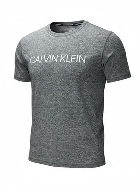 Calvin Klein Heather Gray Logo Short Sleeve Tee
